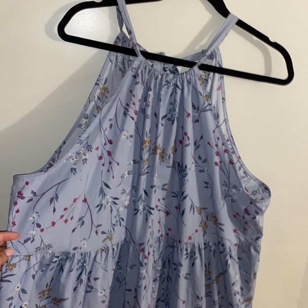 NBW Light Blue Floral Halter Dress